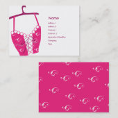 Roze Longlinebra - Chubby Visitekaartje (Voorkant / Achterkant)