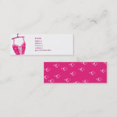 Roze Longlinebra - Skinny Mini Visitekaartje (Voorkant / Achterkant)