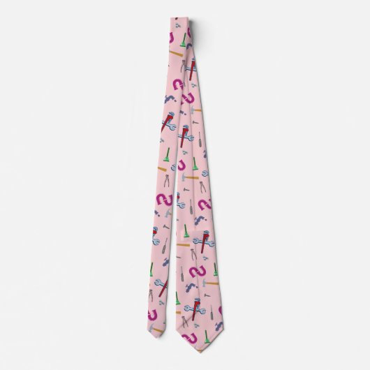 Roze loodgietersberoep loodgieter vader Stropdas (Achterkant)