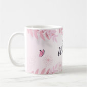 Roze Loofwerk & Vlinders Koffiemok (Links)