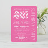 Roze look die 40 dagen later wordt uitgenodigd kaart (Staand voorkant)