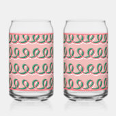 Roze Loops Frisdrankglas Blikvorm Glas (Rechts)