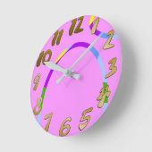 Roze Loops Wandklok (Hoek)