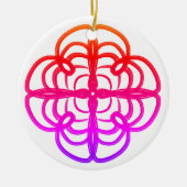 Roze Looptyloo Mandala Doodle #22 Keramisch Ornament (Voorkant)