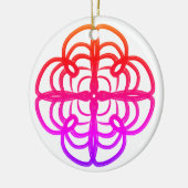 Roze Looptyloo Mandala Doodle #22 Keramisch Ornament (Links)