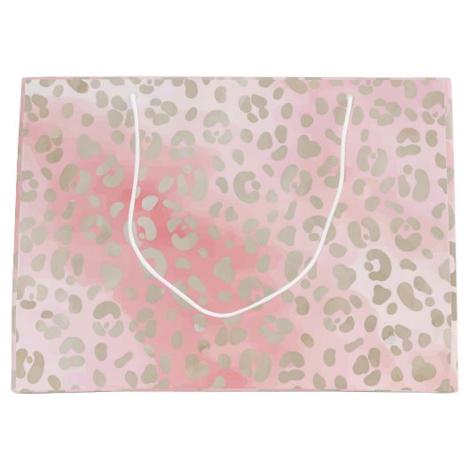 Roze loopvlakpatroon groot cadeauzakje (Voorkant)