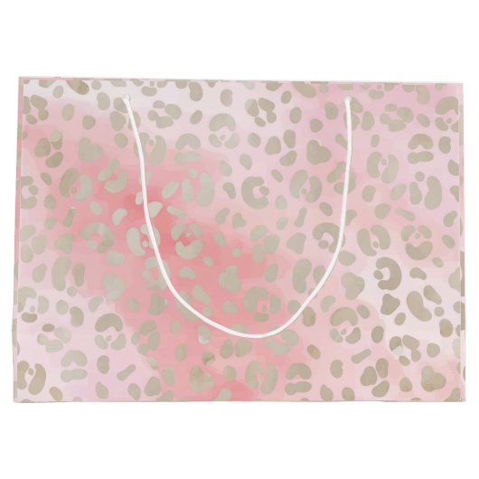 Roze loopvlakpatroon groot cadeauzakje (Achterkant)