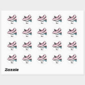 Roze lopende schoen - Gotta run Ronde Sticker (Vel)