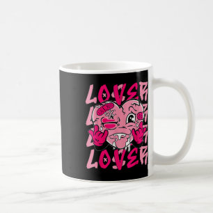 Roze Loser Lover Roze Drip Heart Matching T-shirt  Koffiemok