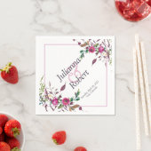 Roze losse bloemen servetten (Insitu)