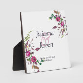 Roze losse bloemplaac fotoplaat (Voorkant)