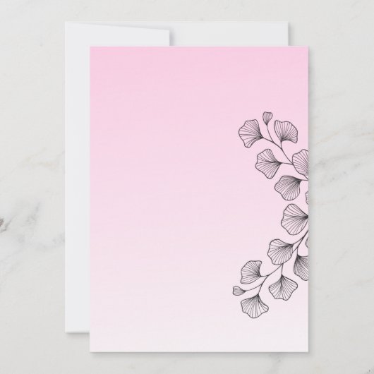 Roze lot Brunch, Brunch en Bubbles Kaart (Achterkant)