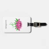 Roze lotus bagagelabel (Voorkant horizontaal)