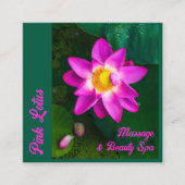 Roze Lotus Beauty Spa Green Visitekaartje (Voorkant)