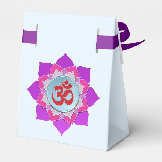 Roze lotus bedankdoosjes (Achterkant)