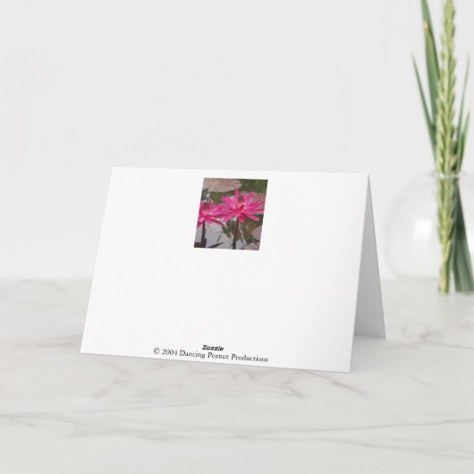 Roze Lotus Bedankkaart (Achterkant)