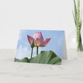 Roze Lotus Bedankt Card