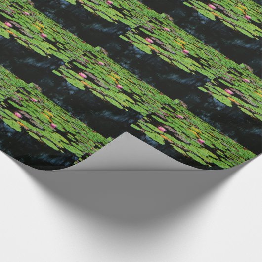 roze lotus black cadeaupapier (Hoek)