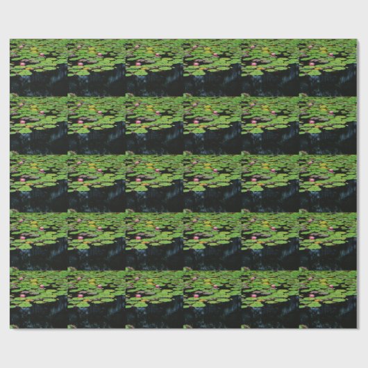 roze lotus black cadeaupapier (Vlak)