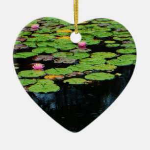 roze lotus black keramisch ornament