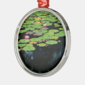 roze lotus black metalen ornament (Links)
