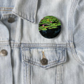 roze lotus black ronde button 5,7 cm (In situ)