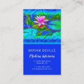 Roze Lotus Blauw Namaste Boutique of Yoga Visitekaartje (Voorkant)