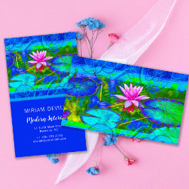 Roze Lotus Blauw Namaste Boutique of Yoga Visitekaartje