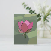 Roze Lotus Bloem Bloemstuk Briefkaart (Staand voorkant)
