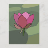 Roze Lotus Bloem Bloemstuk Briefkaart (Voorkant)