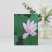 Roze Lotus Bloem Briefkaart (Staand voorkant)