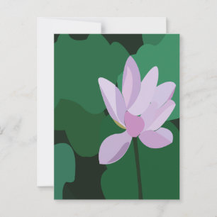 Roze Lotus Bloem Briefkaart