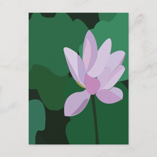 Roze Lotus Bloem Briefkaart (Voorkant)