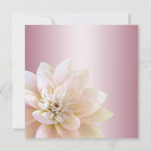 Roze Lotus Bloem Bruiloft Kaart (Achterkant)