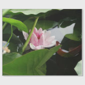 Roze Lotus bloem foto inpakpapier (Vlak)