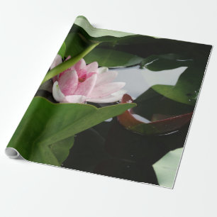 Roze Lotus bloem foto inpakpapier