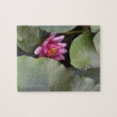 Roze Lotus Bloem Fotopuzzel met geschenkdoos Legpuzzel (Horizontaal)