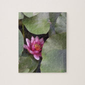 Roze Lotus Bloem Fotopuzzel met geschenkdoos Legpuzzel (Verticaal)