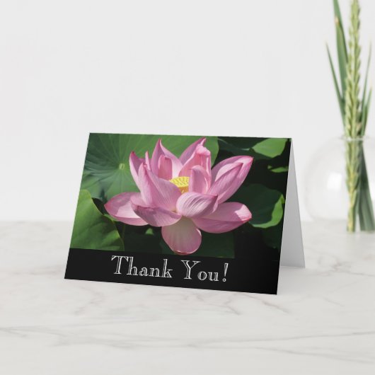 Roze Lotus Bloem IV Bedankkaart (Voorkant)
