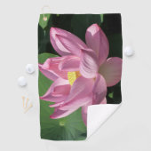 Roze Lotus Bloem IV Golfhanddoek (Insitu)