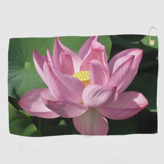 Roze Lotus Bloem IV Golfhanddoek (Horizontaal)