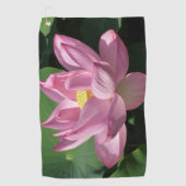Roze Lotus Bloem IV Golfhanddoek (Voorkant)