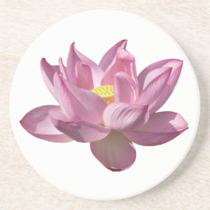 Roze Lotus Bloem IV Zandsteen Onderzetter