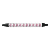 Roze Lotus Bloem IV Zwarte Inkt Pen (Voorkant)