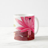 Roze Lotus Bloem Japans Art Script Naam Koffiemok (Voorkant rechts)