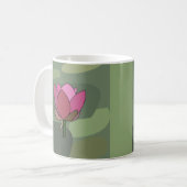 Roze Lotus Bloem Koffiemok (Voorkant links)