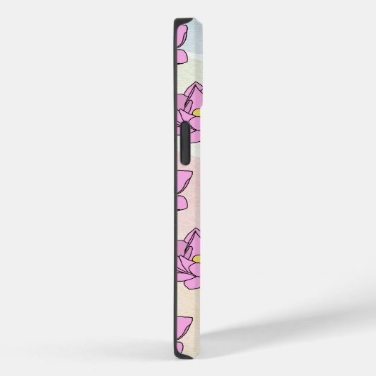Roze Lotus Bloem Kunst Case-Mate iPhone Case (Achterkant / Rechts)