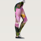 Roze Lotus Bloem Leggings (Rechts)