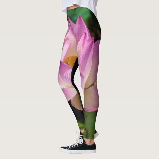Roze Lotus Bloem Leggings (Links)