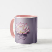Roze Lotus Bloem Meditatie Mok (Voorkant links)